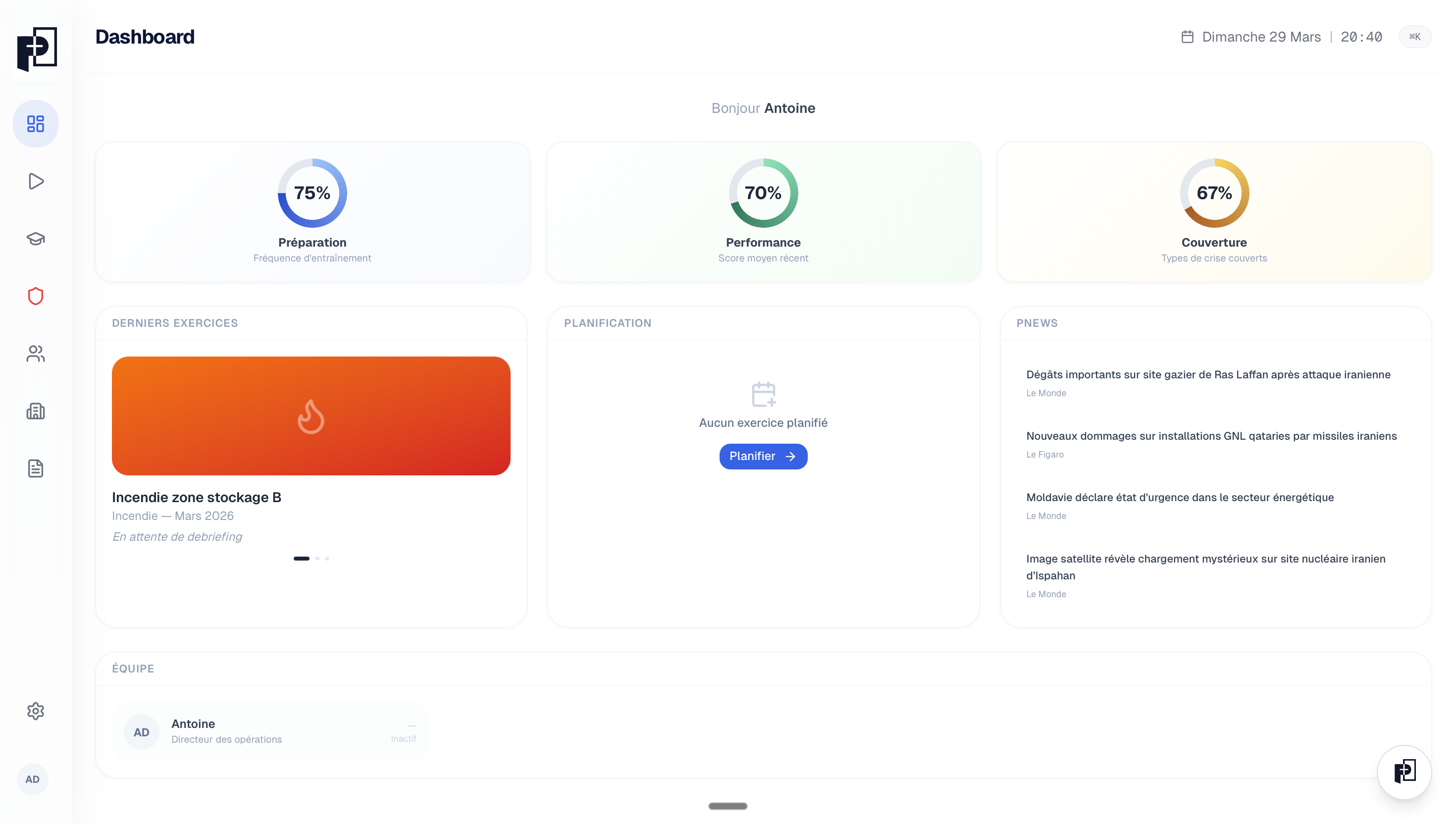 Pilotez depuis votre dashboard